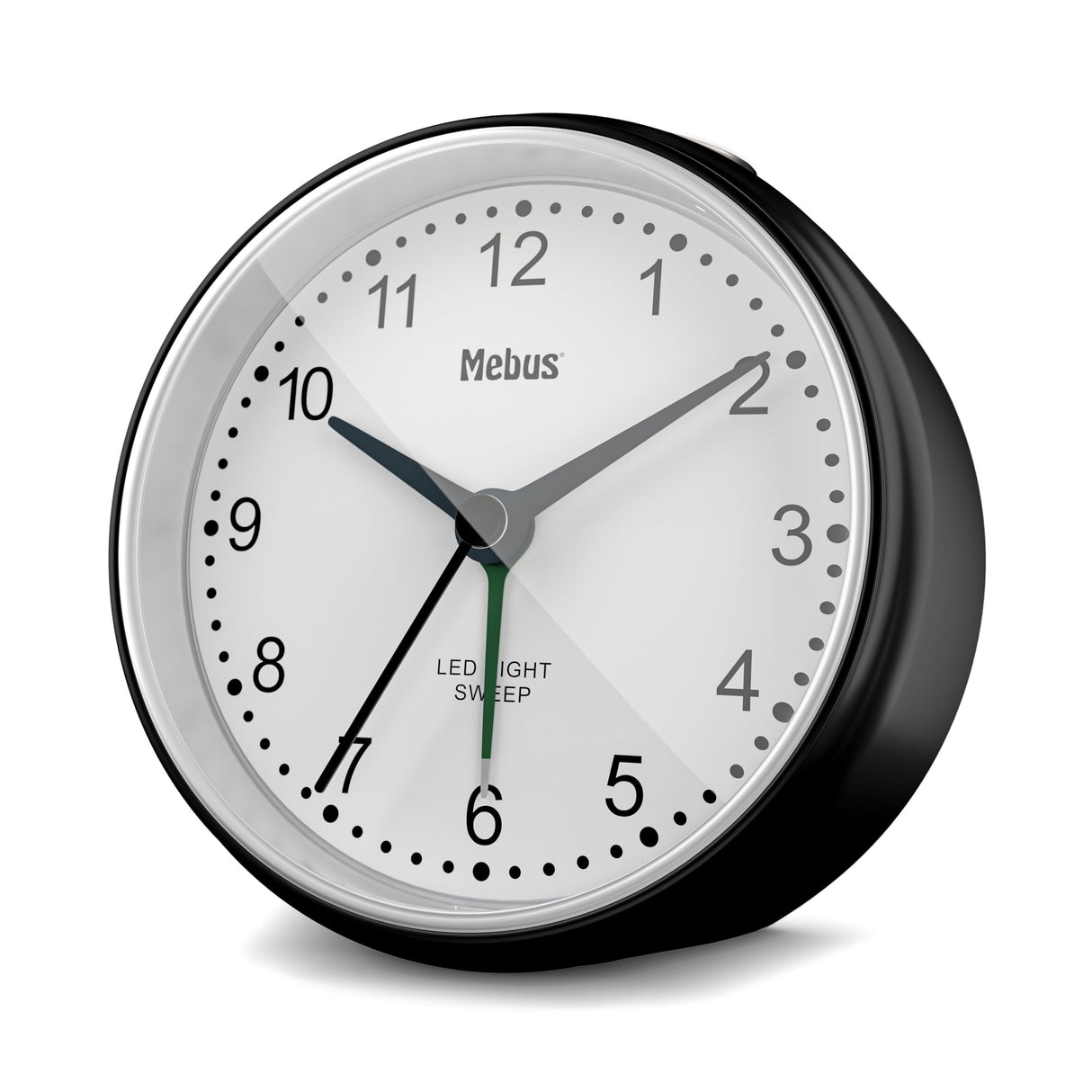 Mebus 25806 Despertador Reloj Despertador Analógico Negro, Blanco