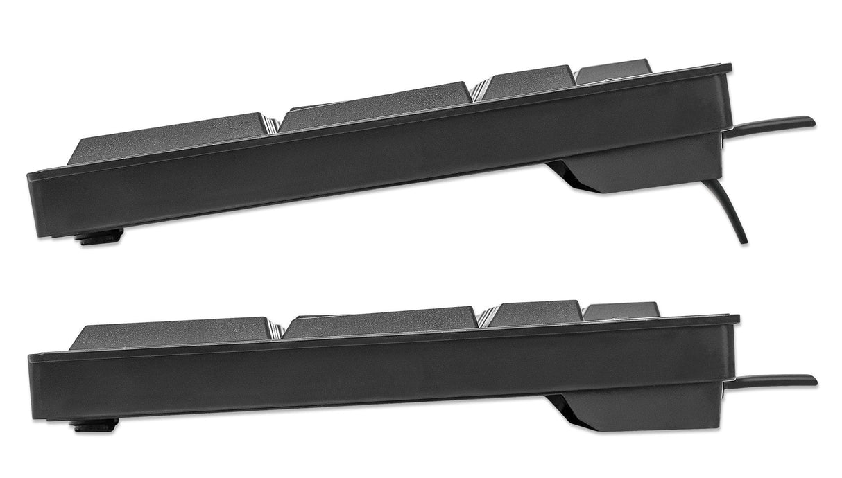 Teclado Inglés Manhattan 179324 Usb Qwerty Negro