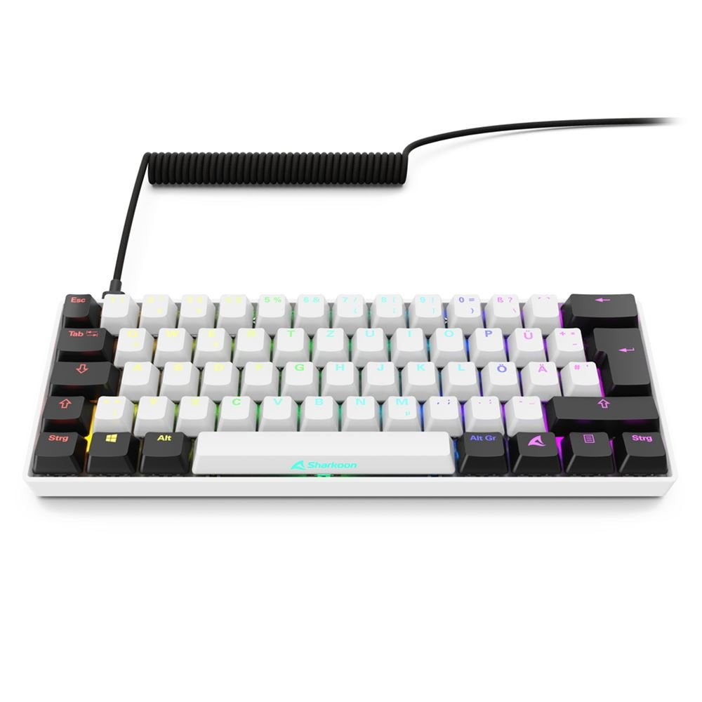 Sharkoon Skiller Sgk50 S4 Gen2, Teclado De Juegos White, De-Layout, Gateron Yellow 4044951041886