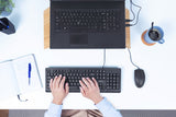 Trust Primo Teclado & Ratón Set, Con Cable, Deutsches Qwertz-Layout, Flüssigkeitsgeschützt