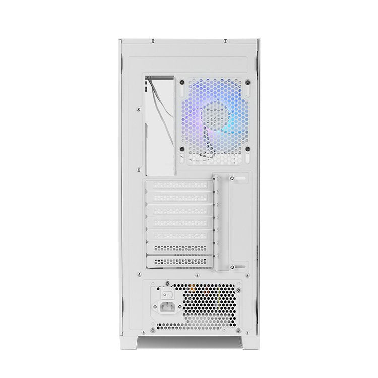 Caja Nox Hummer Ether Atx Semitorre Cristal Curvo Blanco