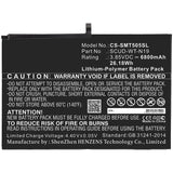 Battery 26.18wh Li-Pol 3.85v  6800mah Black For Samsung