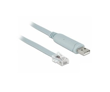 Delock Adaptador Usb 2.0 Tipo-A Macho > 1 X Serial Rs-232 Rj45 Macho 5,0 M Gris