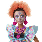Muñeca Mattel Barbie Signature Día De Muertos 2024 Coleccionable Con Vestido Negro Con Volantes Hrm72