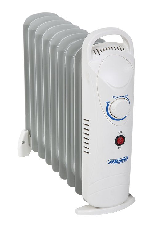 Radiador De Aceite, 8 Elementos, Regulador Temperatura, Termostato, Bajo Consumo, Portátil Blanco 1000w Mesko Ms 7805
