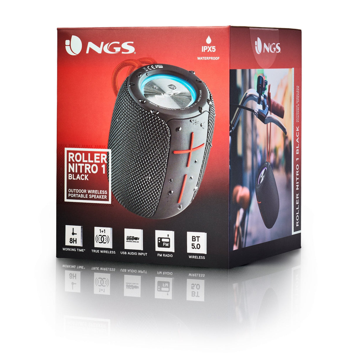 Altavoz Con Bluetooth Ngs Roller Nitro 1 10w 2.0 Negro