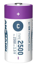 Ansmann 1313-0004 Baterías Recargables Li-Ion Baby C Tipo 2500 (Min. 2300 Mah) Pack 2