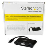 Startech.Com Adaptador Multifunción Usb-C A Vga Con Entrega De Potencia (Power Delivery) Y Puerto Usb-A
