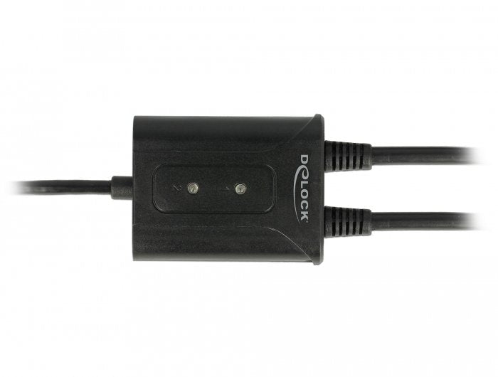 Cable De Adaptador Delock Easy-Usb 2.0, Conector Usb-A> 2x En Serie Rs-232 Rs-232, Black Cable, 0.6 Metros 63950