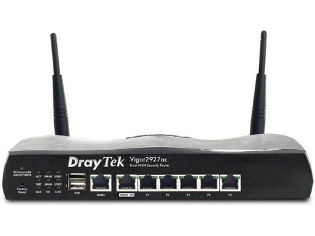 EAN 4710484741202 - DrayTek Vigor2927ac router inalámbrico Gigabit Ethernet Doble banda (2,4 GHz / 5 GHz) 4G Negro imagen 1