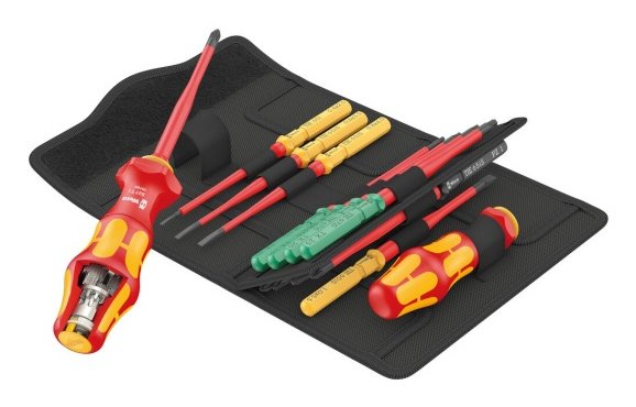 Wera Kraftform Kompakt Turbo I 1 Buscador De Herramientas, 16 Piezas, Llave De Vaso Rojo/Amarillo, 16 Piezas 5006640001