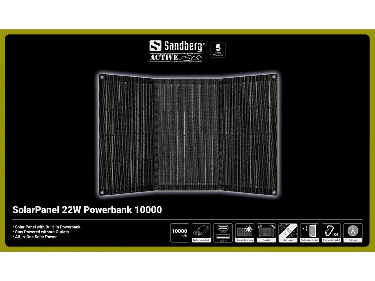 Solarpanel 22w Powerbank 10000