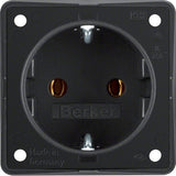 Berker 0947782503 Steckdose Schuko Integro Einsätze Schwarz, Ma