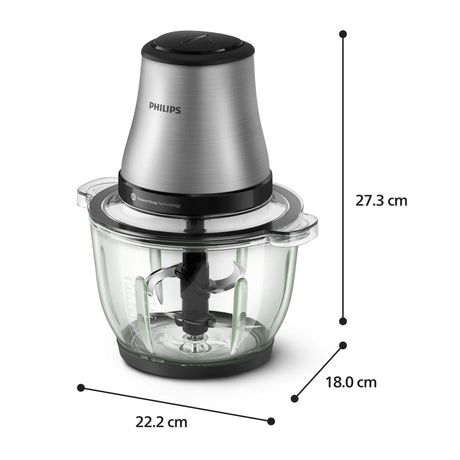 EAN 8720389066580 - Philips 3000 series HR1503/00 picadora eléctrica de alimentos 2 L 500 W Acero inoxidable imagen 3