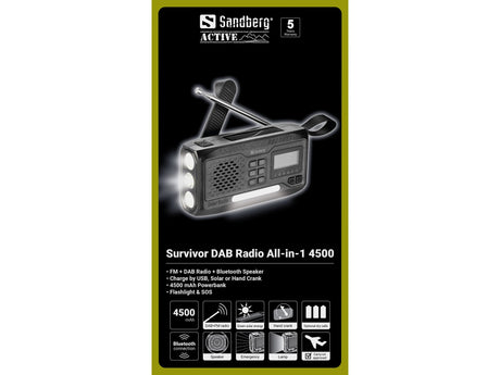 EAN 5705730421174 - Sandberg 421-17 radio Analógico y digital Negro imagen 4