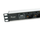 EAN 4015867223161 - Equip 333315 unidad de distribución de energía (PDU) 7 salidas AC 1U Negro, Plata imagen 4