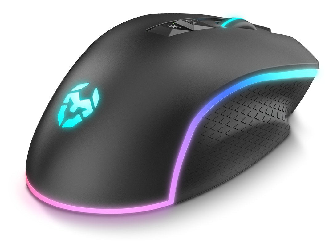 Raton Optico Krom Keos Gaming Rgb 6400dpi/Rgb Rainbow/7 Botones/Usb Nxkromkeos