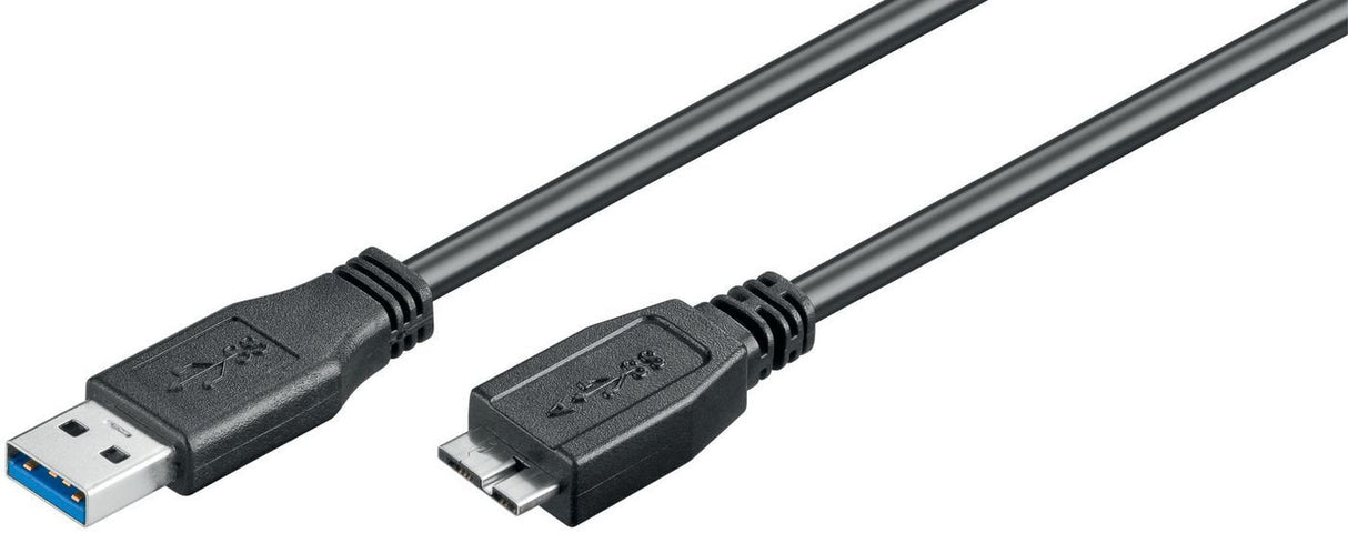 Cable Inline Usb 3.0 Tipo A Macho A Micro B Macho Negro 5m