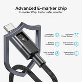 Unitek C14158abk01-3m Usb-C Cable Charging With Led Display 3m Black