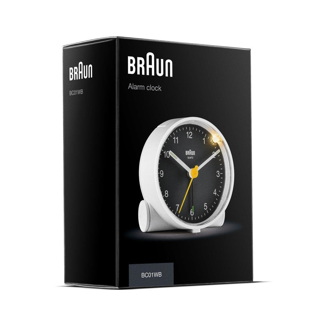 Reloj Despertador De Cuarzo Braun Bc 01 Wb Blanco