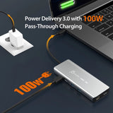 Estación De Conexión Hub Multipuerto J5create Usb4 8k 1x8k Hdmi/2xusb3.2/2xusb-C/Rj45 2.5g Plata Jcd403-N