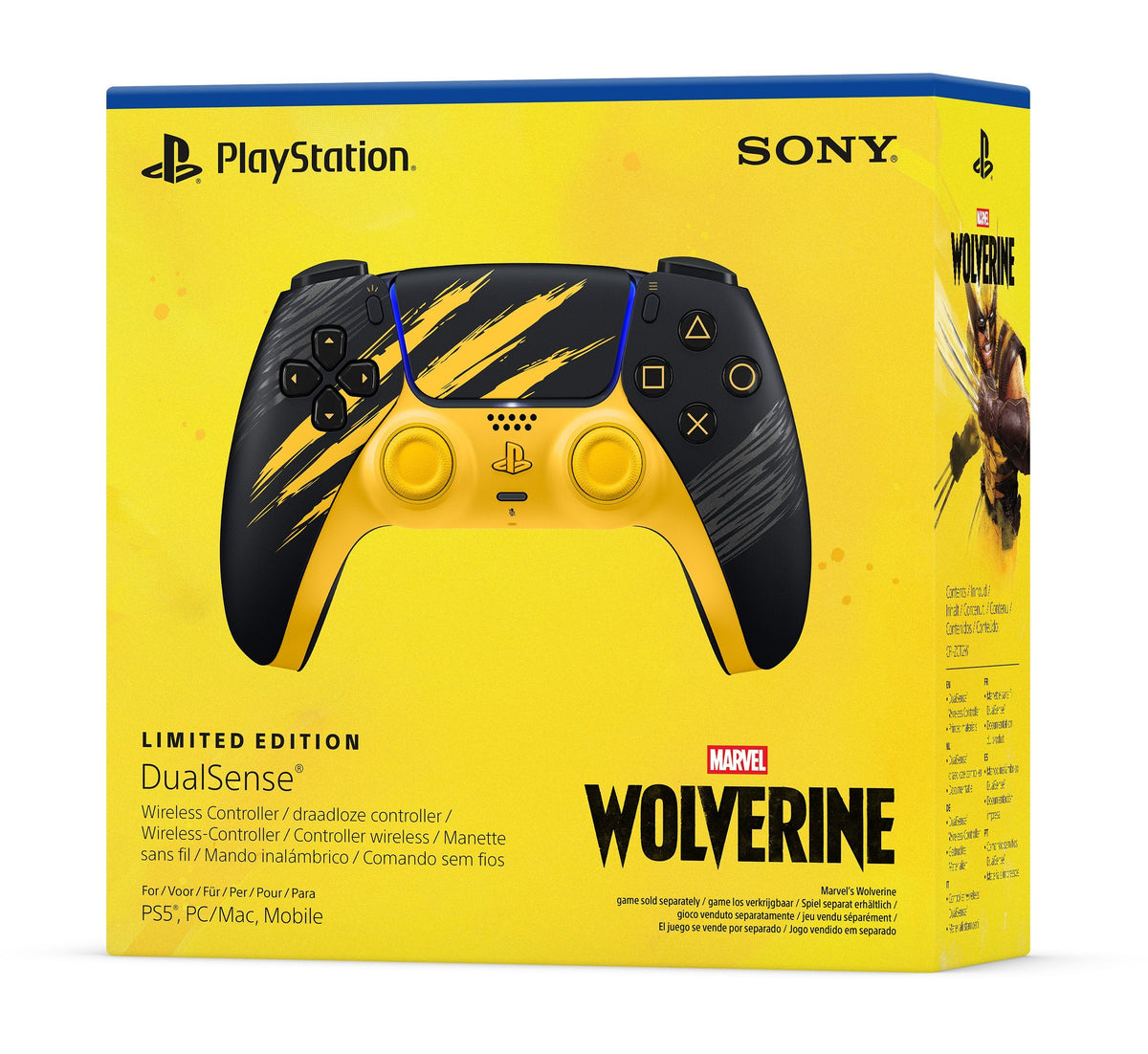 Ps5 Dualsense Marvel'S Wolverine Limited Edition Battle Yellow
