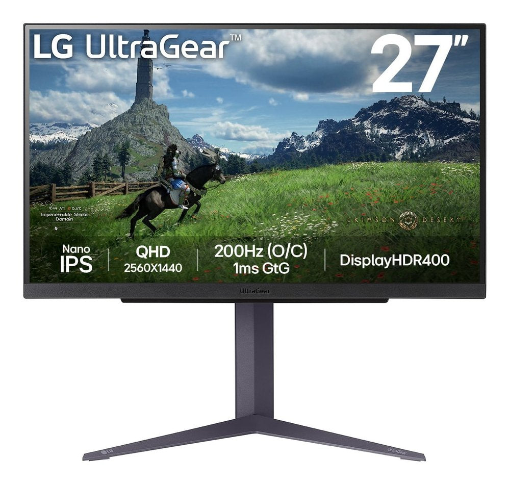 Monitor Lg 27" 27gs85qx-B Ultragear Gaming Wqhd Hdmi Dp Ips 16:9