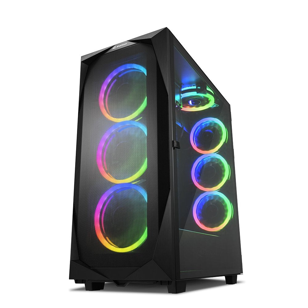 Caja Pc Sharkoon Rev300 2xusb3.0 Rgb Sin Fuente Negro