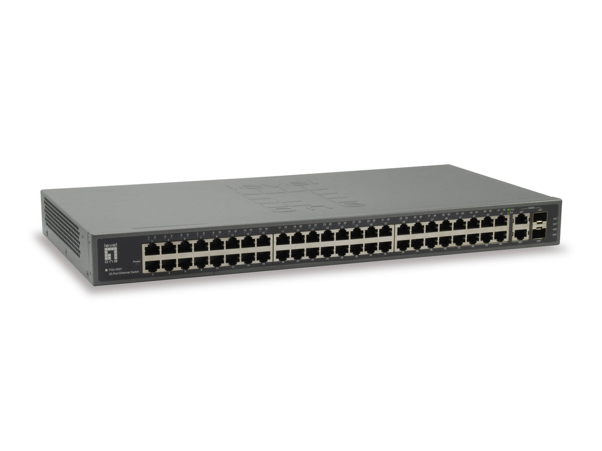 Levelone Switch 50x Fe Fgu-5021      2xgsfp 19"