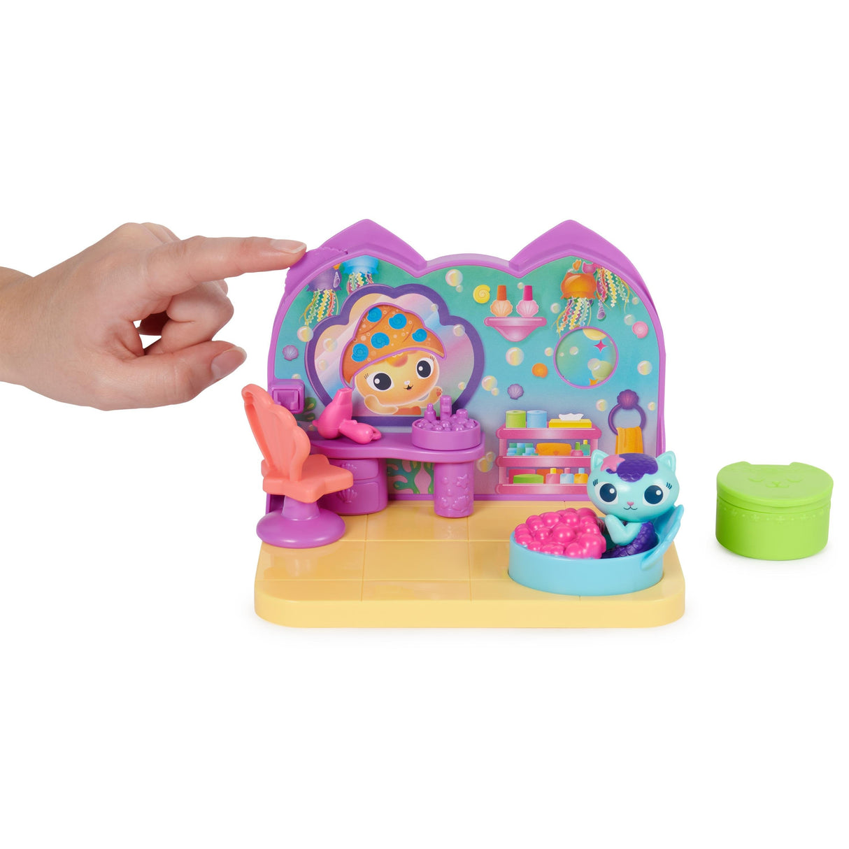 Spin Master Gabby'S Dollhouse Deluxe Room Set - Room De Bienestar Con Significado Sea, Figura Del Palacio 6068286
