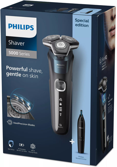 EAN 8720689008051 - Philips SHAVER Series 5000 S5889/11 afeitadora Máquina de afeitar de rotación Recortadora Negro imagen 4