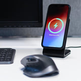 EAN 5904310703543 - Crong MagSpot Stand - 2-in-1 drahtloses Ladegerät mit MagSafe für iPhone und AirPods (schwarz) Smartphone imagen 10