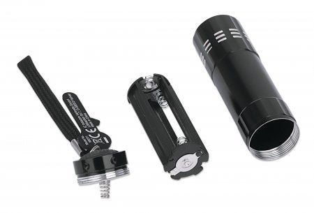 Linterna Led De Aluminio - 3 Piezas Salida Brillante De 45 Lúmenes, Nueve Led, Formato Compacto, Tres Antorchas, Negro
