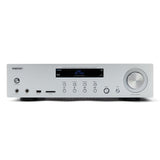 Amplificador Aiwa Amu-120bt Plata 2xcanales/Chasis Metal/2xout 60w/Bt 5.0/Usb/Sd Amu-120btsr
