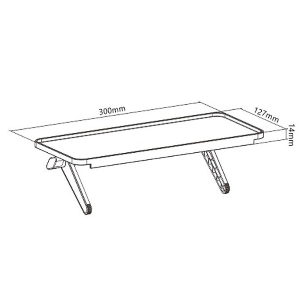Techly Top Shelf Adjustable For Tv Screen Black