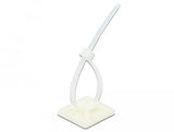 Base De Montaje Delock 30 X 30 Mm Con Brida Para Cables L 200 X A 4,8 Mm Blanco 10 Piezas