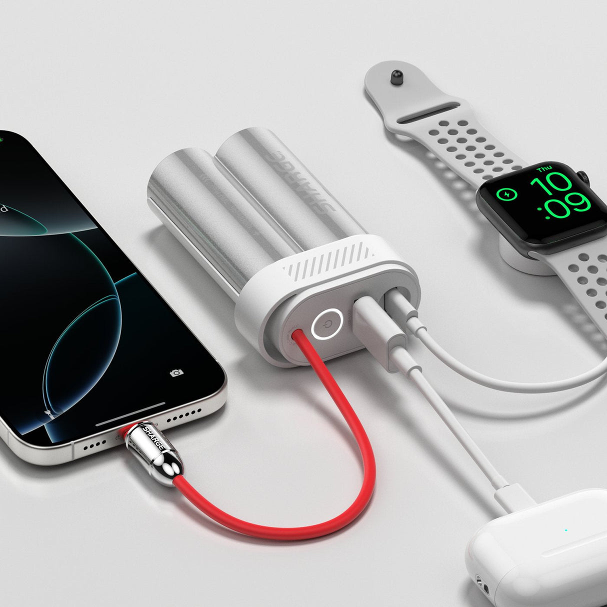 Sharge Pouch Mini 30w 10000 Mah Con Cable Usb-C Integrado - Power Bank