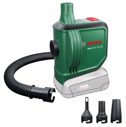 Bomba De Aire Inalámbrica Bosch Easyinflate 18v-500, 18volt Verde/Negro, Batería Li-Ion 2.0ah, Power For All Alliance