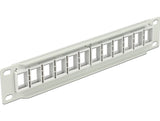 10? Keystone Patchpanel 12 Port Grau