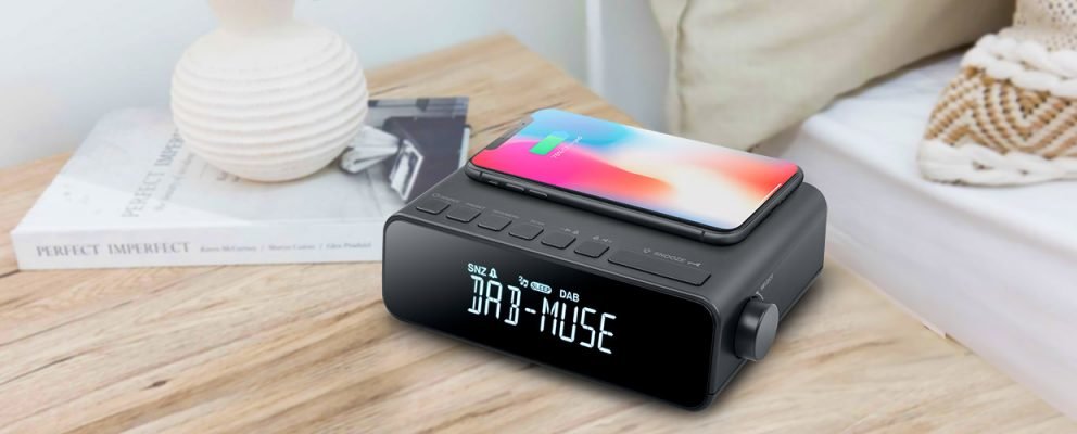 Muse Dab+/Fm Rds Radio M-175 Dbi Alarma, Entrada Aux, Negro