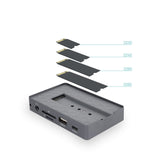 Docking Usb Tipo-C Tooq Tqe-2242g Ranura Ssd M.2 1xhdmi 1xrj45 1xusb 1xusb Tipo-C 1xlector Tarjetas 1x Jack 3.5 1xusb Tipo-C Pd