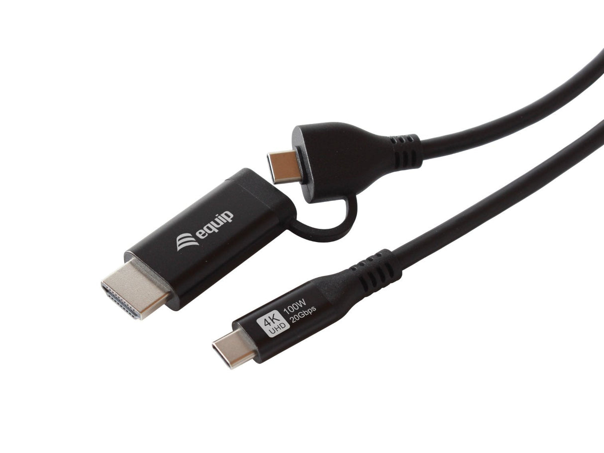 Equip Adaptador Usb-C->Usb-C+Hdmi Pd100w 4k 60hz 1.00m Alu.
