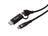 Equip Adaptador Usb-C->Usb-C+Hdmi Pd100w 4k 60hz 1.00m Alu.