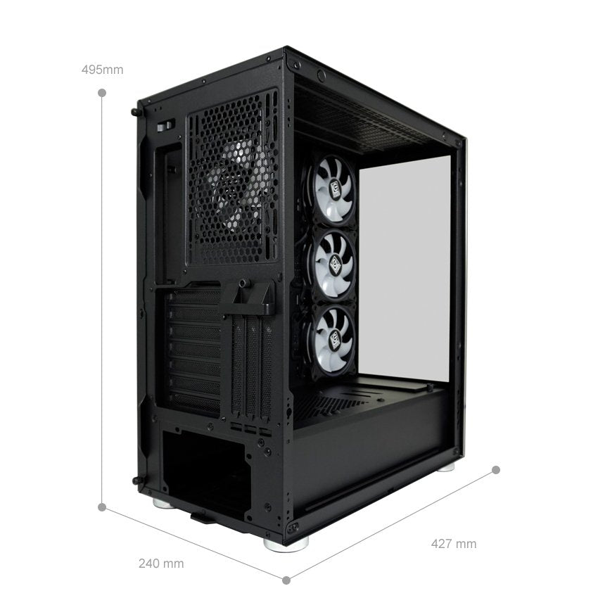 Caja Pc Lc-Power Midi Gaming 808b-On Skylla_x  +. 4 Ventilador