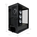 Caja Pc Lc-Power Midi Gaming 808b-On Skylla_x  +. 4 Ventilador