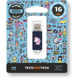 EAN 8436546592587 - TECH ONE TECH Unicornio dream unidad flash USB 16 GB USB tipo A 2.0 Azul, Transparente imagen 1