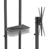 Aisens Soporte De Suelo Eco Con Rueda, Bandeja Para Dvd Para Monitor/Tv 45kg De 37-70, Negro