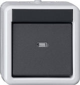 Gira 515130 Taster Ba 1fach 1 Punkt Wg Ap Grau