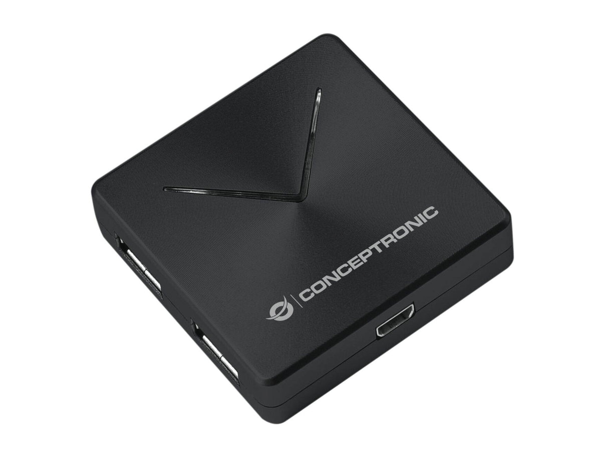 Conceptronic Hub Usb 3.0 4 Puertos 5000 Mbit/S Negro Hubbies02b