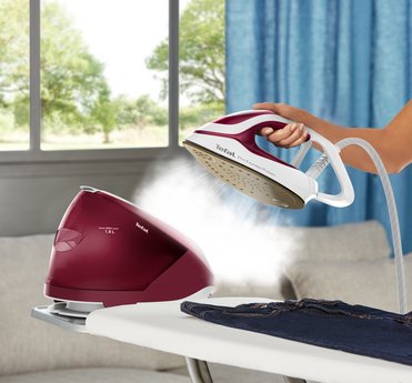 Estación De Planchado A Vapor Tefal Gv9220 2600 W Durilium Airglide Autoclean Suela Burdeos, Blanco